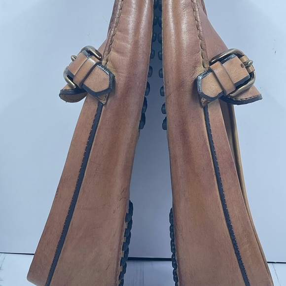 Tod’s Women Slip on Buckle Tan Leather Loafers. Size 6.5 US (36.5 Italian). - Picture 10 of 12